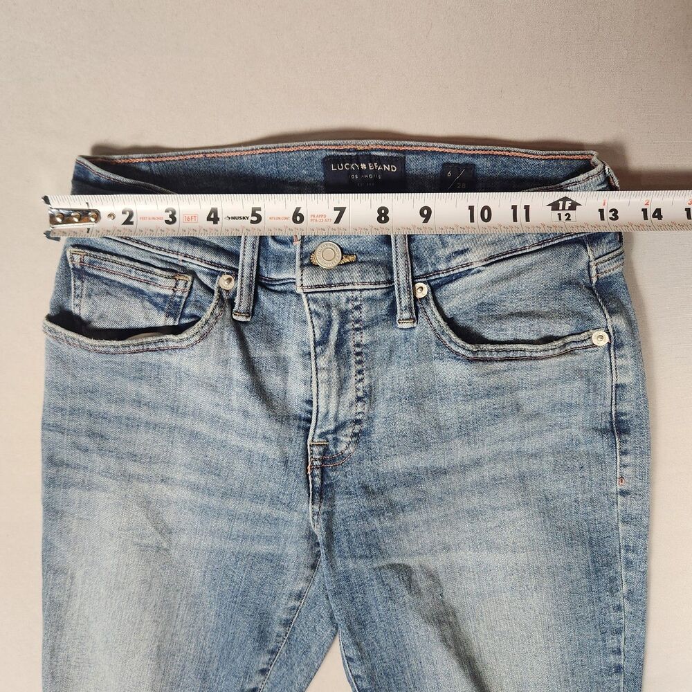 Lucky Brand Mid Rise Super Skinny Jeans Distressed Light Wash 6/28 - Picture 10 of 13
